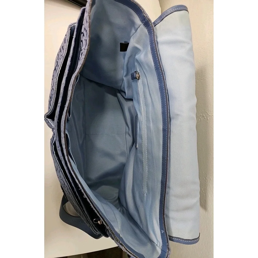 Coach Saddle Unisex Signature Messenger F70293 Blue Canvas Shoulder Bag‎